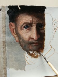 After Rembrandt - Portrait of an old man - Sara Calcagno